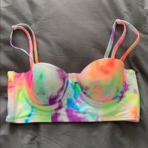 Unworn Victoria Secret Pink Tie Dye Swim Top XS